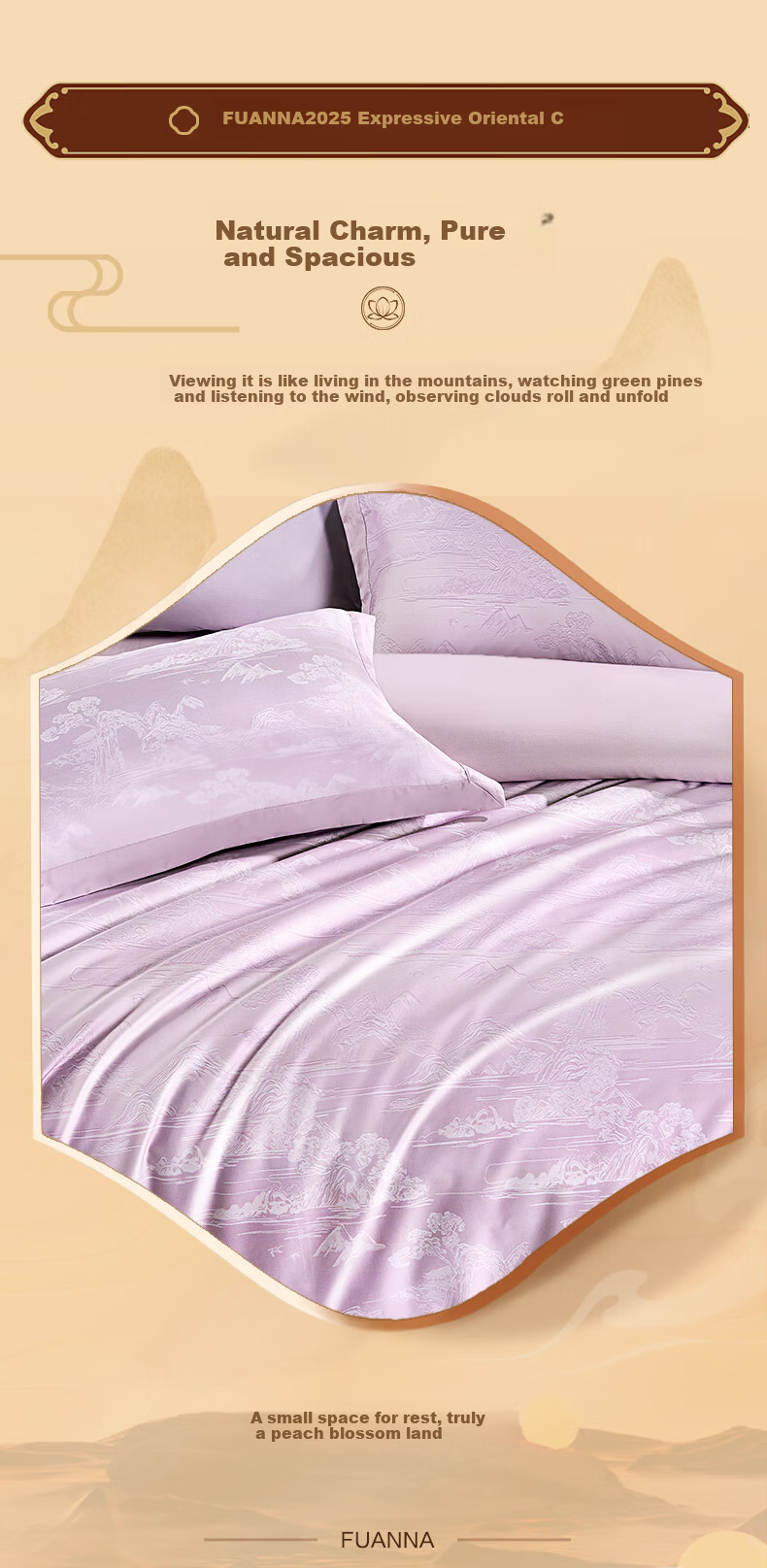 Fuanna 4-Piece Set 100s Double-Strand Long-Staple Cotton Luxury Bedding Set Pure Cotton Sheet and Duvet Cover 203*229cm 3