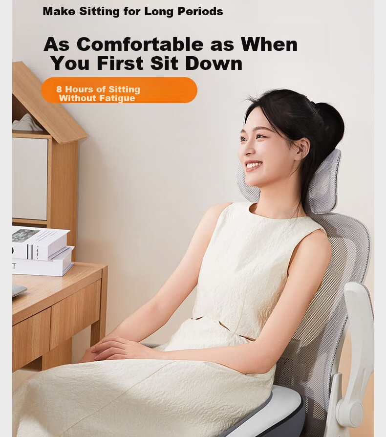 Meiwu Craftsman Seat Cushion Butt Pad Chair Cushion Long Sitting Office Chair Pad Student Stool Anti-Butt Pain Waist Support Cushion Hemorrhoid Gray 16