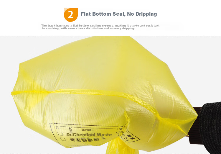 Yimeide LJD1123 Commercial Large Garbage Bags Property Sanitation Flat Plastic Bags Black 100x120cm (3 Mil 50pcs/Pack) 7