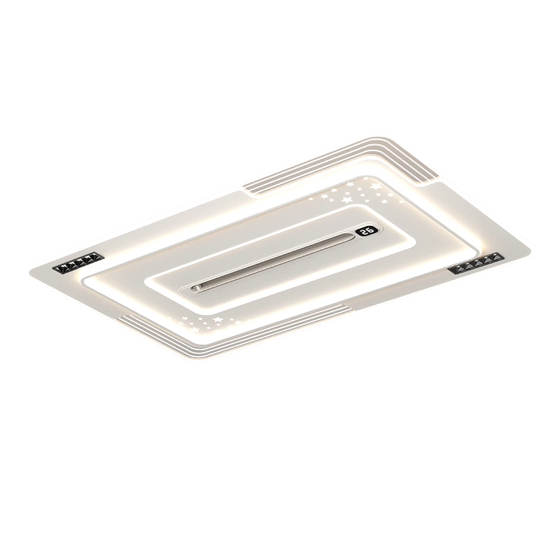 Great Wall LED Bladeless Fan Light Minimalist Ceiling Lamp Integrated Fan for Living Room Bedroom Zhongshan Lighting 2026 Model