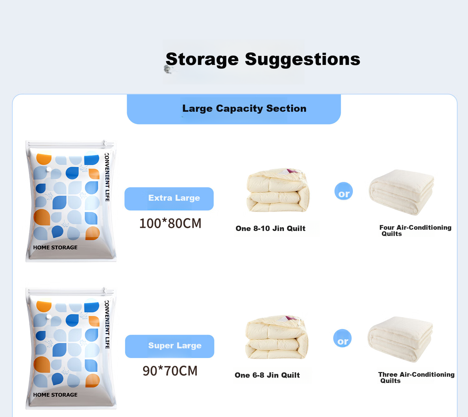 Bonny Home Vacuum Compression Storage Bags Thickened Household Quilt Down Jacket Clothes Cotton Quilt Organizer Bags 4