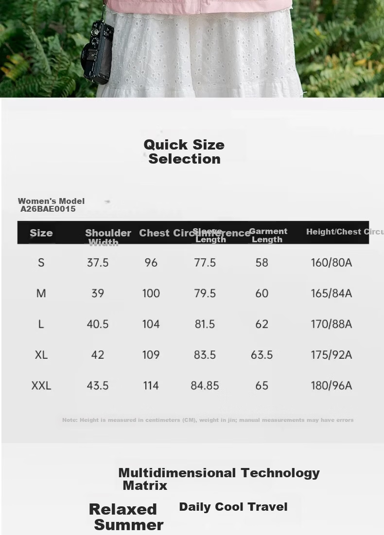 CAMEL Outdoor Original Yarn Sun Protection Jacket 2026 Spring Summer New Women's UPF1000 Cooling Water-Repellent Sports Jacket O015 3