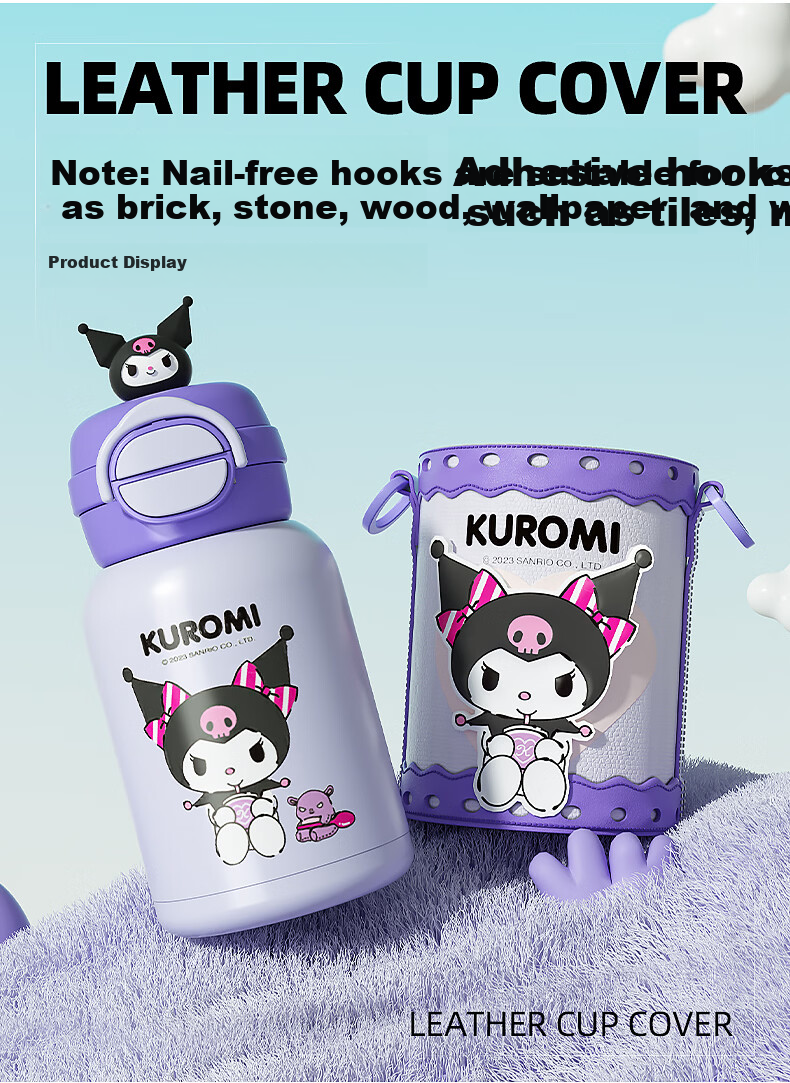 BEDDYBEAR Blooming Dual-Use Children's Insulated Straw Water Bottle for Girls Large Capacity Student Cup 520ml Study KT 7