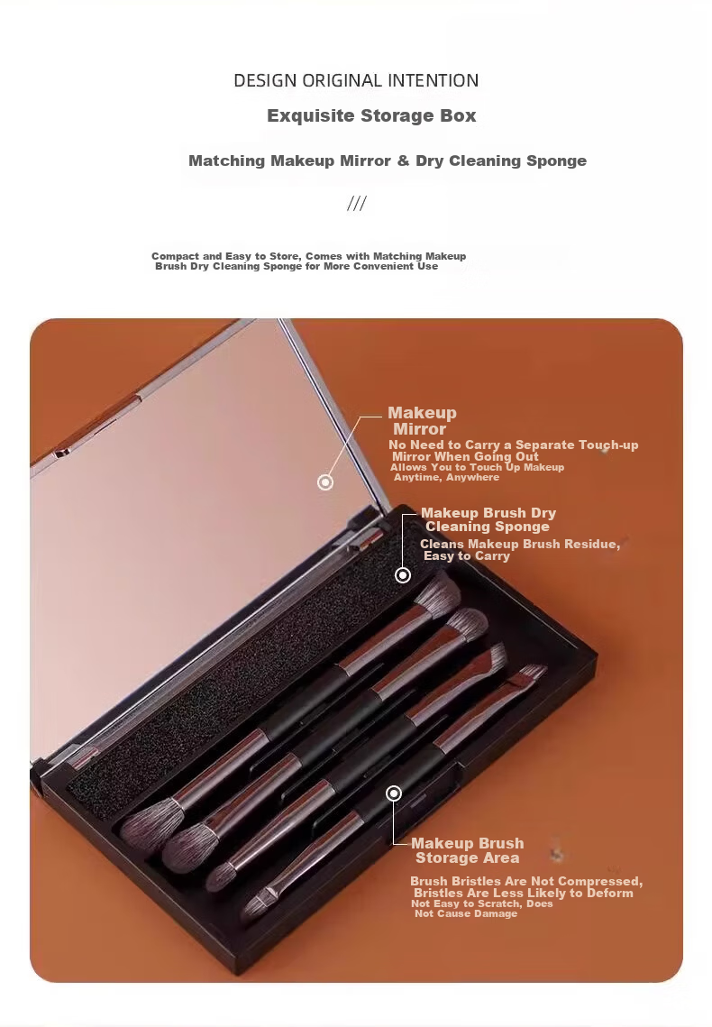 NHGAD Blush Brush and Eyeshadow Brush Makeup Brush Set Portable Multifunctional Nose Contour Makeup Brushes 5