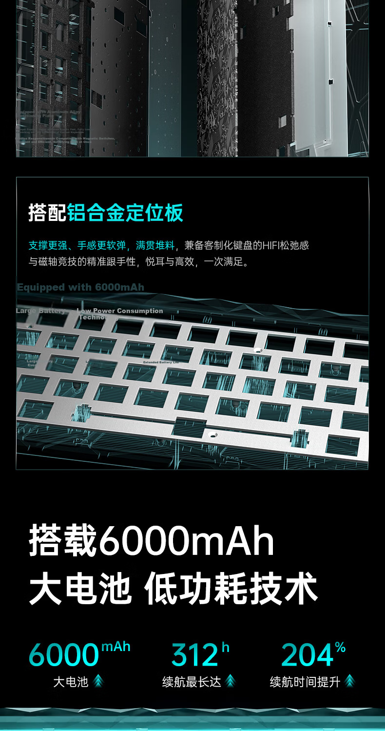 AULA HERO68XS Hollow Out Triple Mode Magnetic Axis Keyboard RT E-sports Gaming Dual 8K Wireless 2.4G Bluetooth Wired ARGB 68-Key Custom Mechanical Keyboard Orange 14