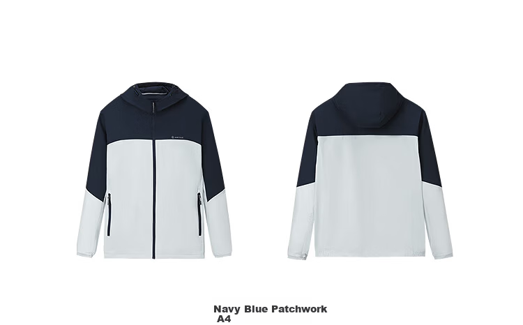 HLA Men’s Jacket 26 Hooded Spliced Sleeve Lightweight Sun Protection Portable Summer Coat 4