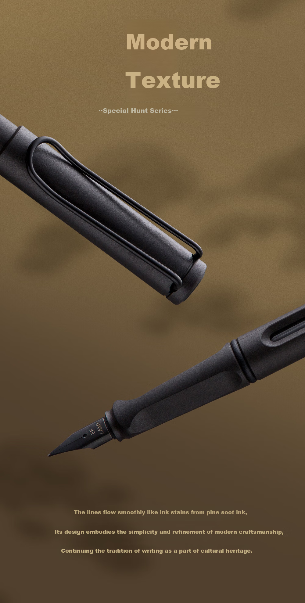 LAMY Safari Fountain Pen Gift Set with Pine Soot Ink, Matte Black 0.5mm, Calligraphy and Posture Training Pen for Students, Office Stationery Gift 8
