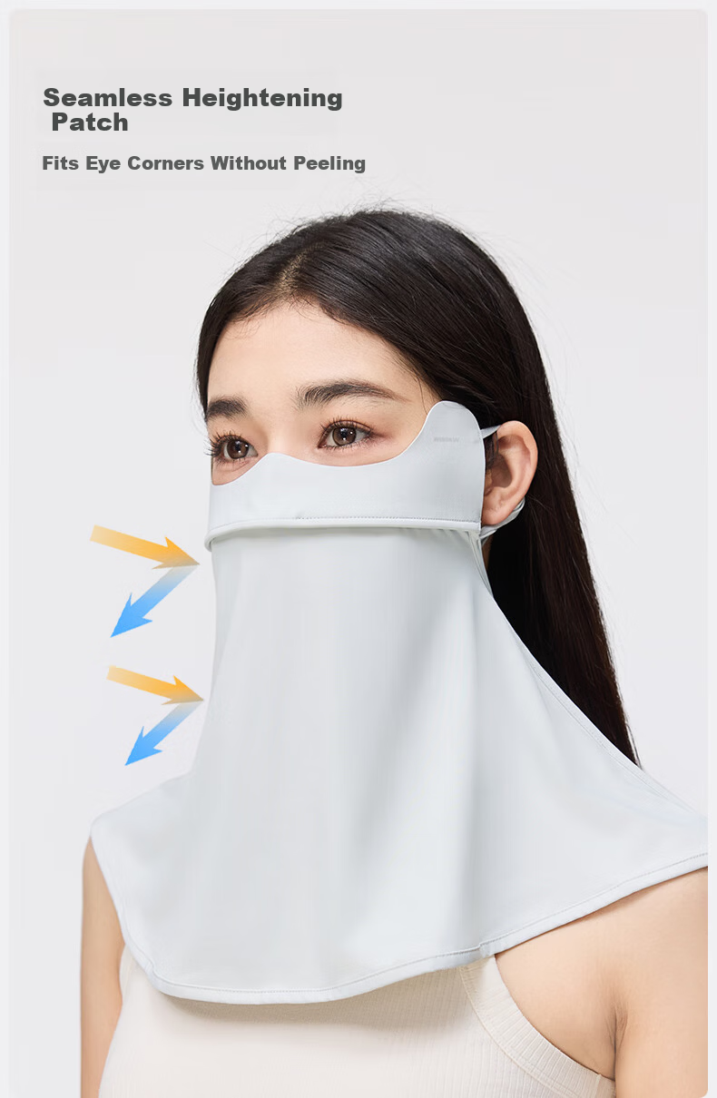 MISSION UV Ice Silk Sunscreen Face Mask for Women Summer UV Protection Sunshade Neck Guard Breathable Full Face Sun Protection Mask for Driving and Cycling 4
