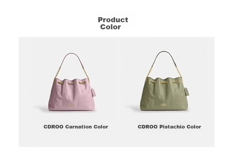 COACH [Brand Direct Supply] Women's Quilted Detail EVELYN Shoulder Handbag Chain Bag Carnation Pink CDR00 1