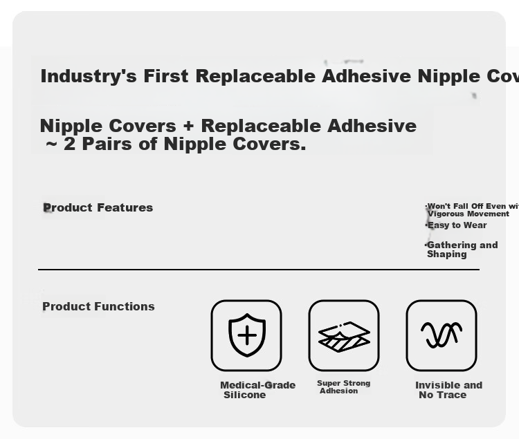 SBEAUTY Breathable Invisible Push-Up Breast Lift Adhesive Pads for Women, Enhancing Cleavage and Size, Summer Anti-Exposure, Wedding Dress Nipple Covers, Pair B 2