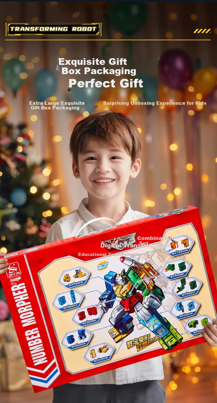 Floating Digital Transforming Robot Educational Toy 10-Piece Number Transforming Toys Children's Day Gift 13