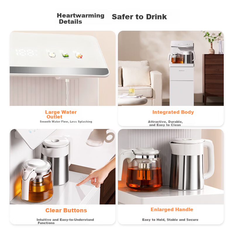 TRULIVA Tea Bar Machine Living Room Home Water Dispenser Remote Control Smart Tea Bar Cabinet Bottom-Load Water Bucket Fully Automatic Vertical Electric Kettle Multifunctional Tea Maker National Subsi
