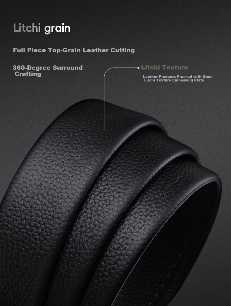 Calermkeens Men's Genuine Leather Belt 2026 New Automatic Buckle Practical Father's Day Gift for Dad 6
