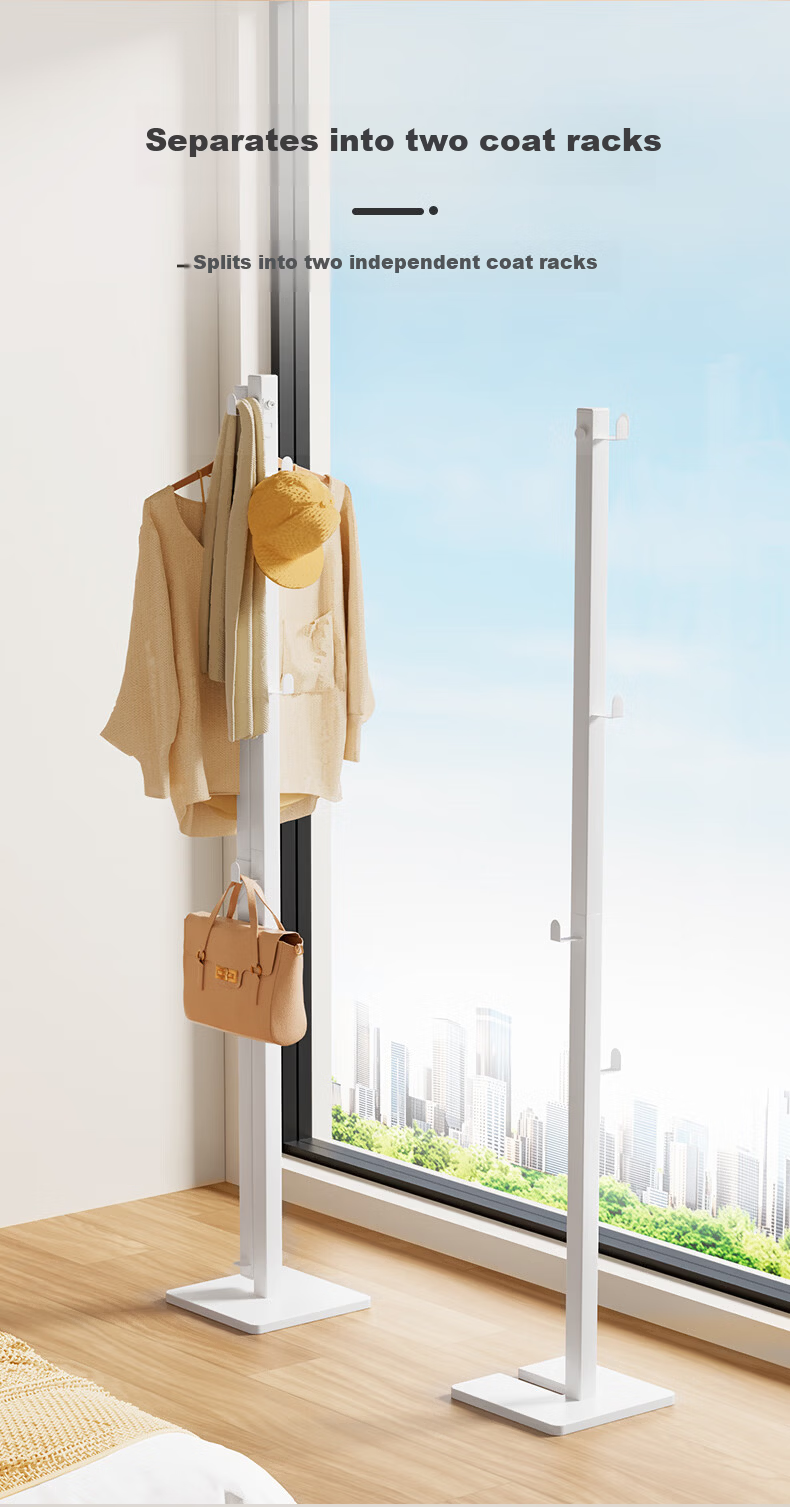 Fengshang Folding Clothes Drying Rack Floor-Standing Hanger Balcony Bedroom Small Space Clothes Rack 4