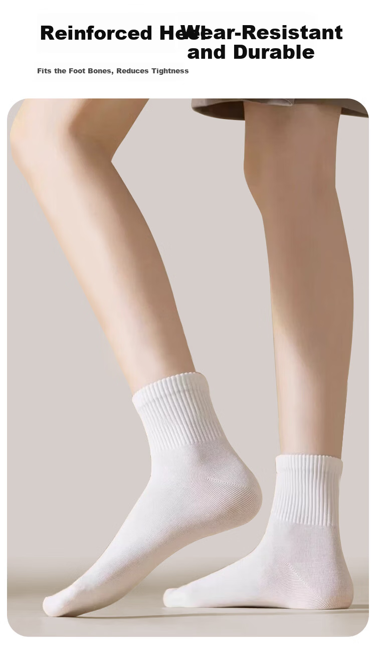 Banjeni Disposable Socks Unisex Portable Daily Throwaway Mid-High Tube Travel Breathable Odor-Resistant Wash-Free Socks 5