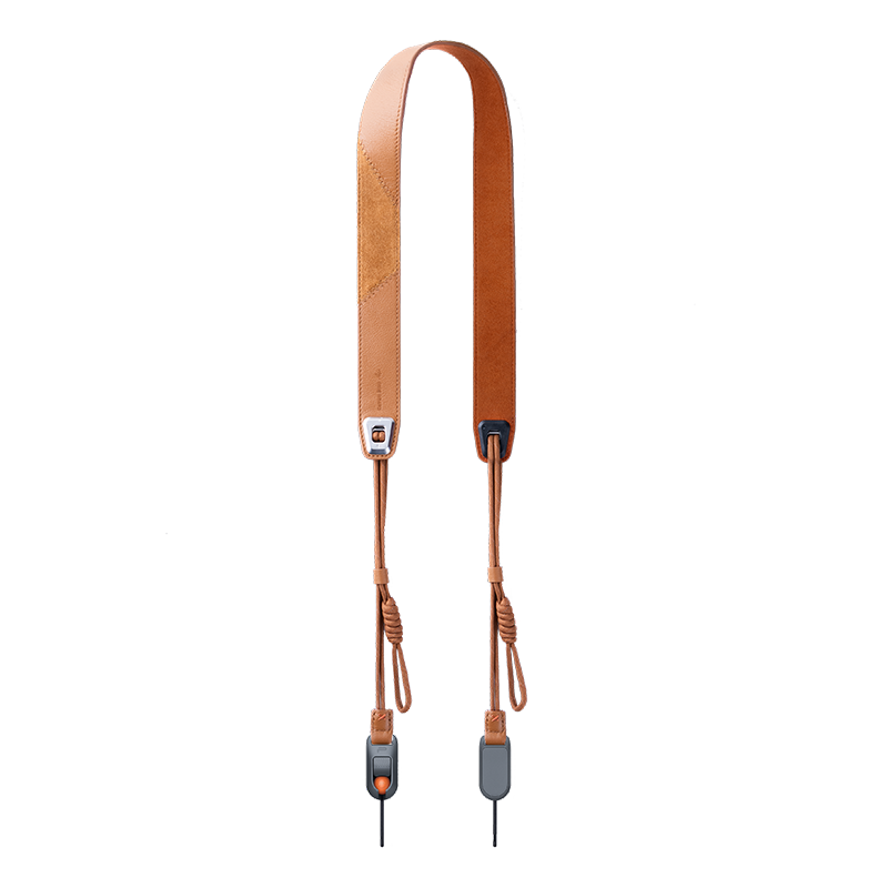 PGYTECH Air Genuine Leather Camera Shoulder Strap Dandelion Quick Release DSLR Strap for Nikon Z5 Fuji XT30 Canon G7X2 Sony Autumn Rock Brown Tone