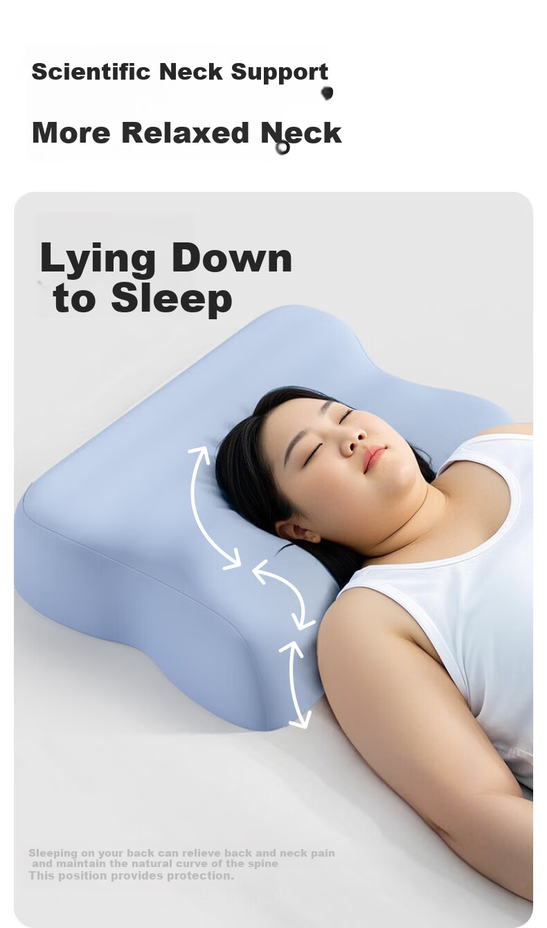 Jingyangao Memory Foam Pillow for Men Fitness Plus Size Elevated Large Neck Support Cervical Pillow for Side Sleep 3