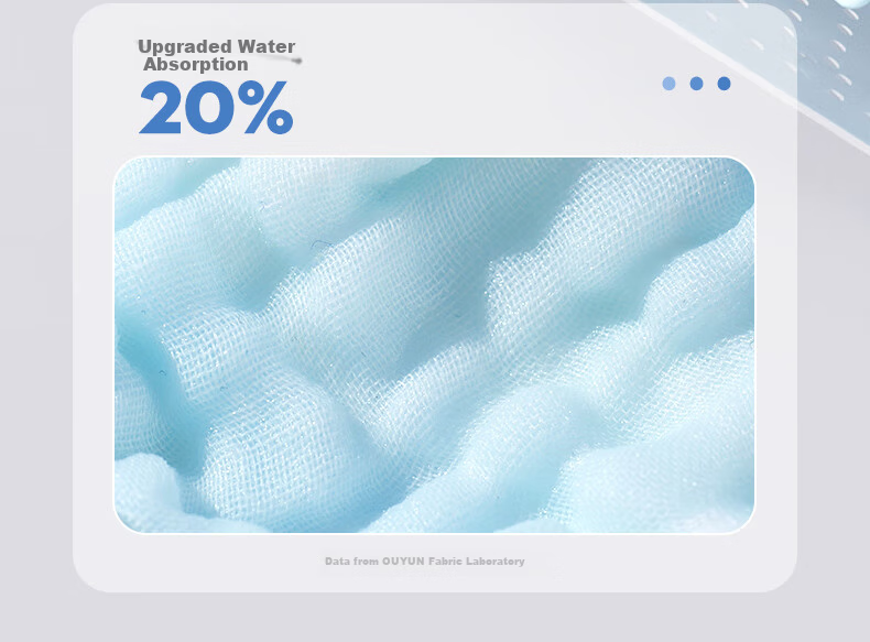 OUYUN Baby Gauze Diapers Washable Pure Cotton Toilet Training Diapers Mustard Seed White M 5-Pack 8