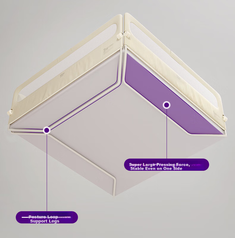 AVENT Children's Bed Rail Baby Anti-Fall Bedside Guardrail Foldable Bed Fence 6