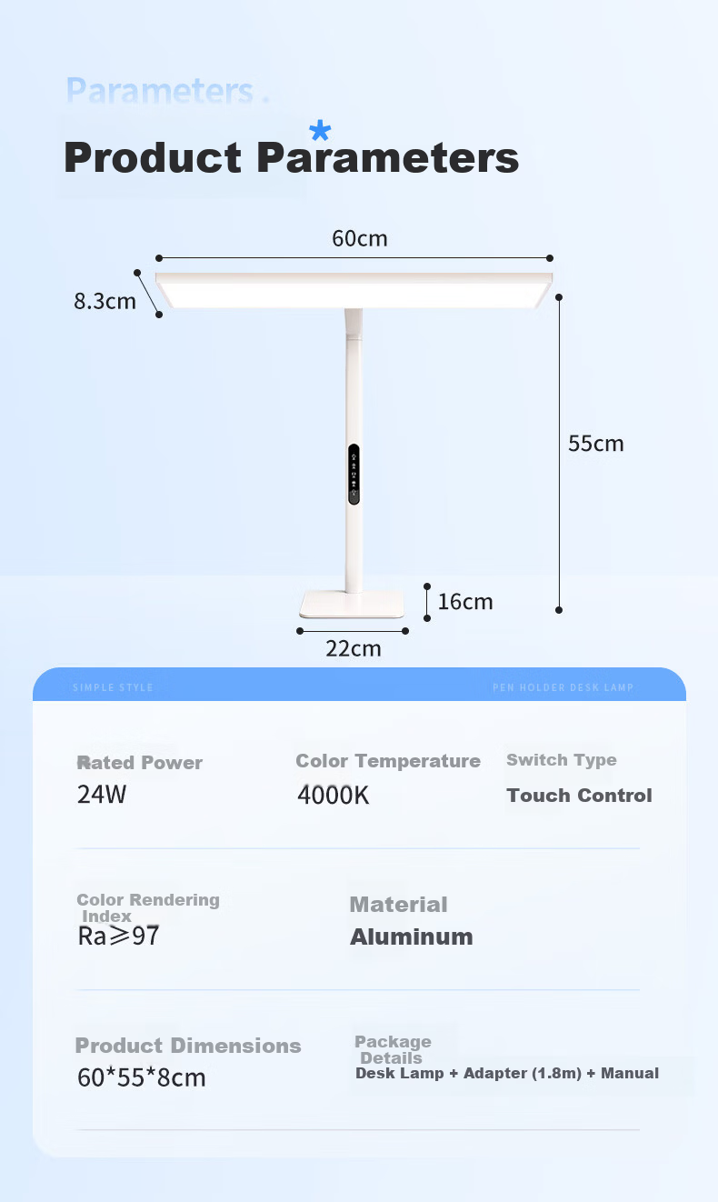 Coolfire Eye Protection Desk Lamp Student Study Lamp Large Desk Lamp Blue Light Blocking Children's Writing Study Table Lamp 16