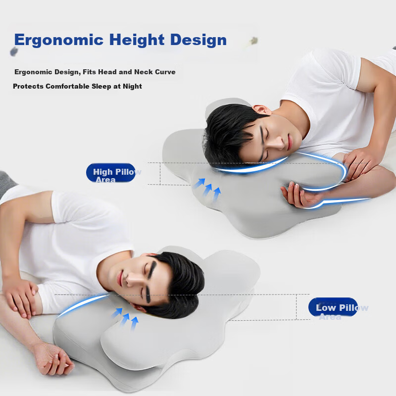Jingyan Cervical Pillow Adult Memory Foam Neck Support Pillow Cervical Spondylosis Deep Sleep Pillow Sleep Aid Pillow