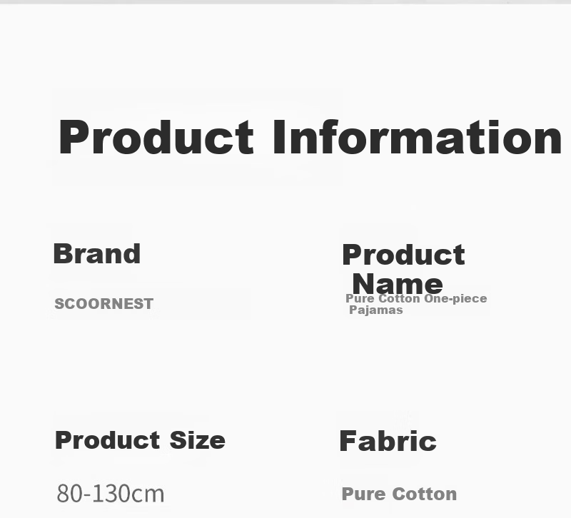 Scoornest Baby Pajamas Autumn Winter Spring Pure Cotton 2025 New Children's Homewear One-piece Cotton Sleepwear for Boys and Girls 26