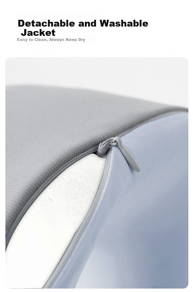 Zhunhang Neck Support U-Shaped Pillow Travel Neck Pillow for Airplane Train High-Speed Rail Office Nap Pillow Foldable U-Shaped Cushion 12