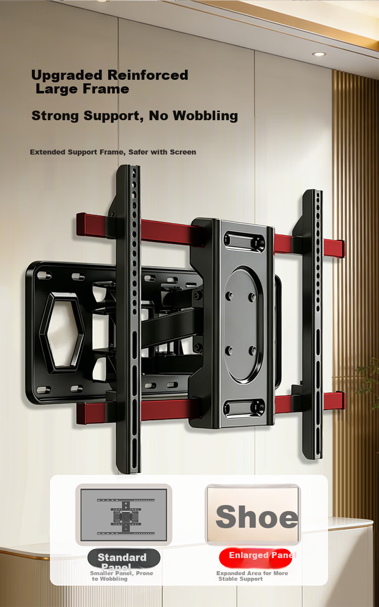 Fangmao 32-80 Inch TV Mount Adjustable Wall Bracket Rotatable Multifunctional Compatible with Hisense TCL Thunderbird Skyworth Samsung Sony Huawei Xiaomi TV Stand 4