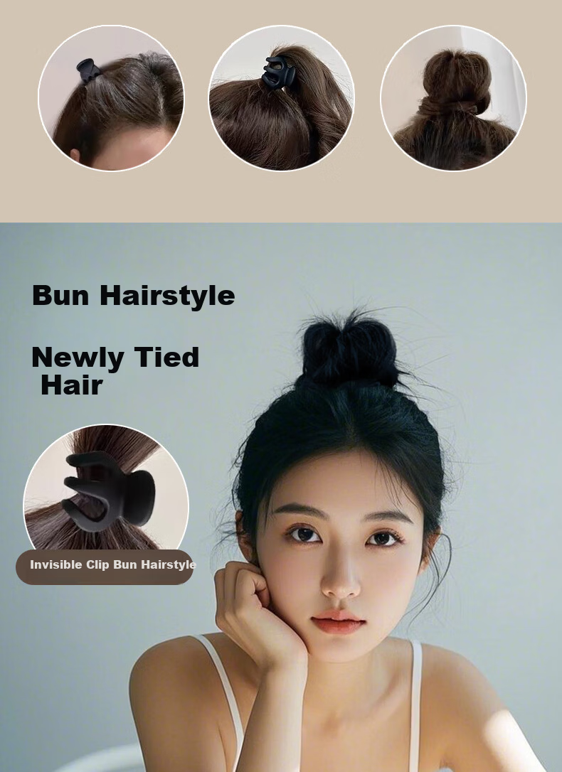 Jianyingshu High Ponytail Hair Clip 9-Piece Set Small Shark Clips for High Ponytail and Bun Hair Styling 3