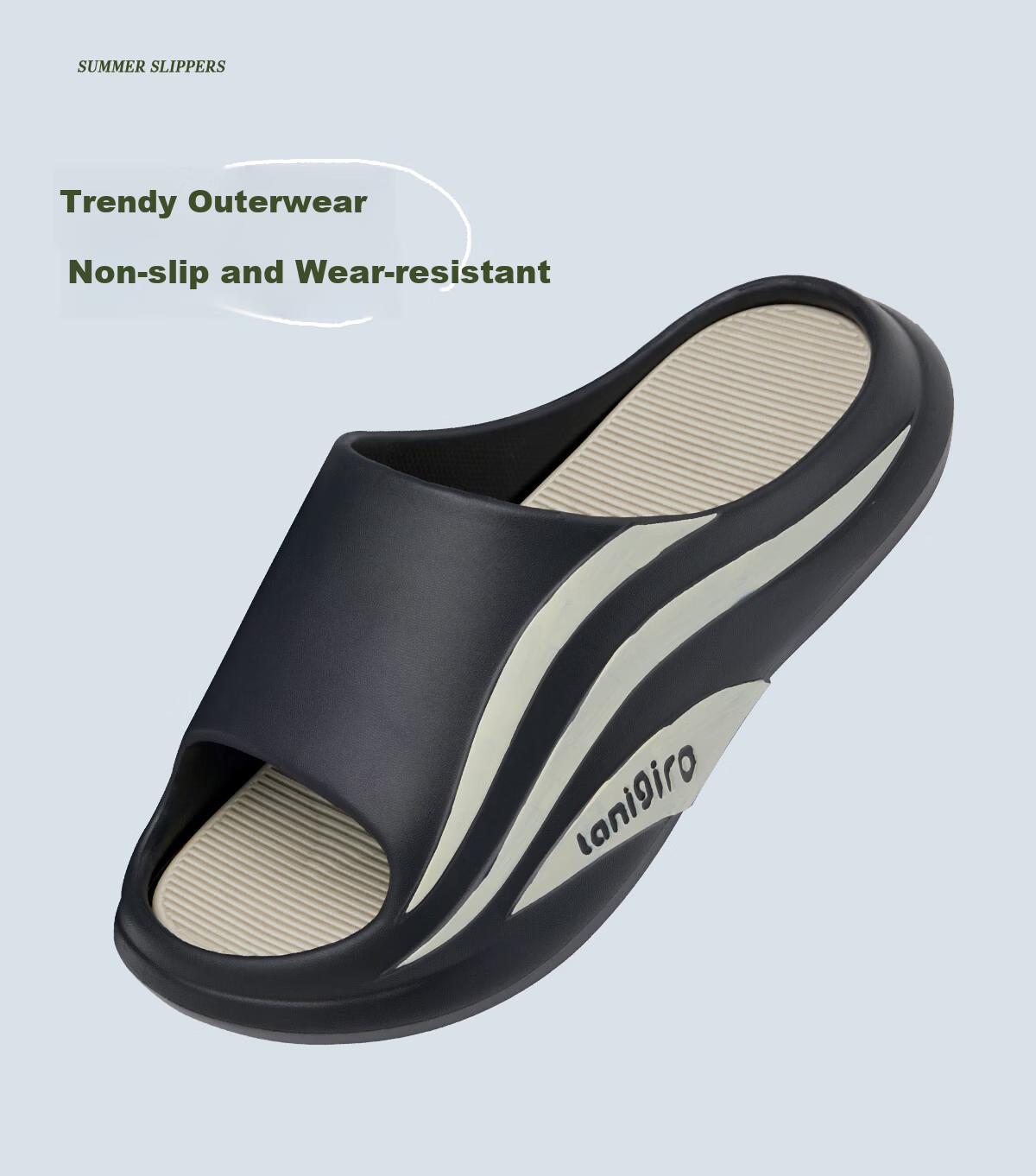 TZLDN Men's Sports Cooling Slippers 2026 New Summer Outdoor Non-Slip Odor-Resistant Thick-Soled Basketball Slippers for Men Students Outdoor Wear 5