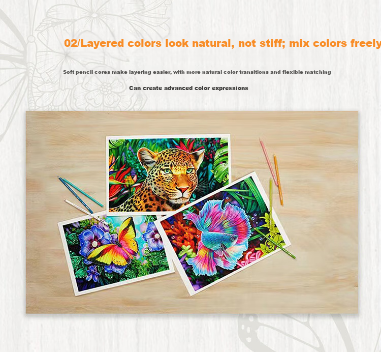 Thunder Horse Oil-Based Colored Pencils Frida Limited Edition Collaboration Set Gift Box (132 Colors + 20 Blind Box Pencils) Drawing Pencils Mother's Day Children's Day Gift 13