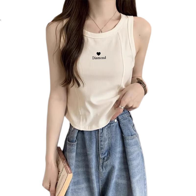 GRACEWELL Women's Spring Summer Loose Fit Stylish Sleeveless Tank Top Innerwear Ribbed Trendy Shirt