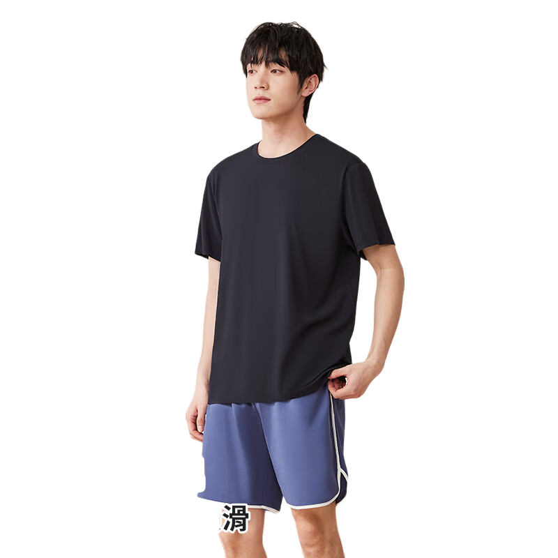 MiiOW Men's T-Shirt, Modal Ice Silk Cool-Feeling Short Sleeve Round Neck, Summer Thin Sweat-Absorbing Breathable Casual Undershirt
