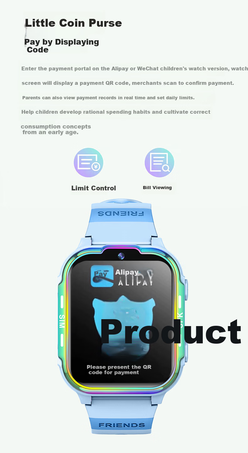 HUWXMAXI Kids 5G SIM Card Phone Watch Waterproof GPS Tracker for Boys and Girls Ages 6-18, Compatible with All Networks 15