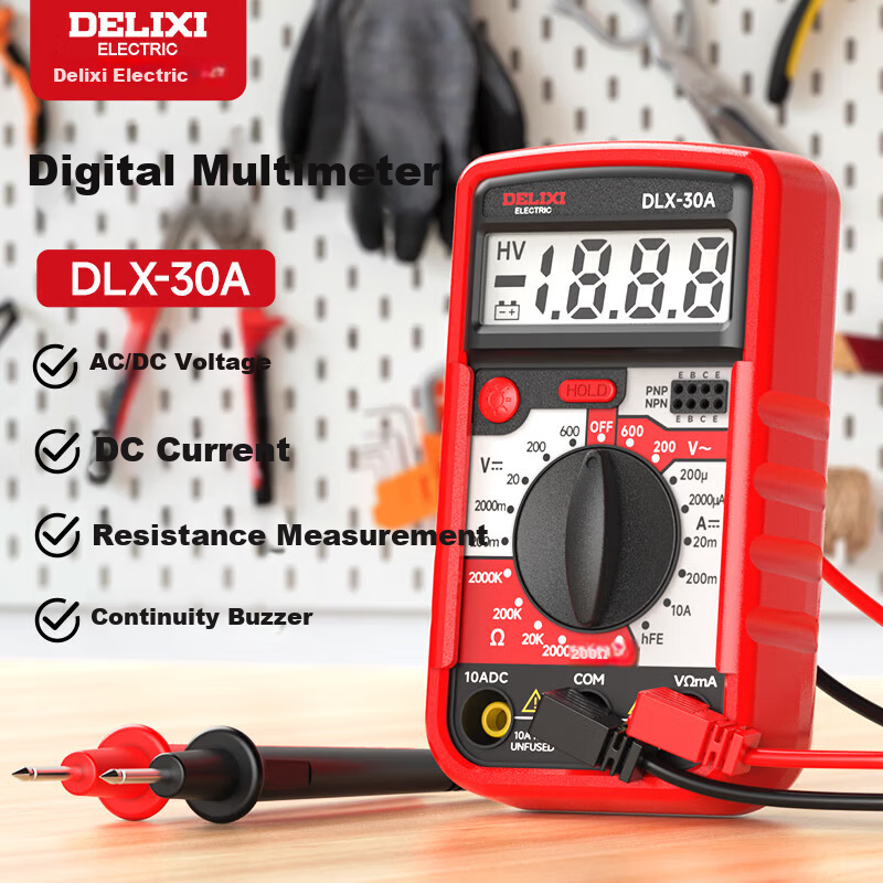 DELIXI ELECTRIC Digital Multimeter High-Precision Universal Tester for Electricians Household Anti-Burn Multimeter