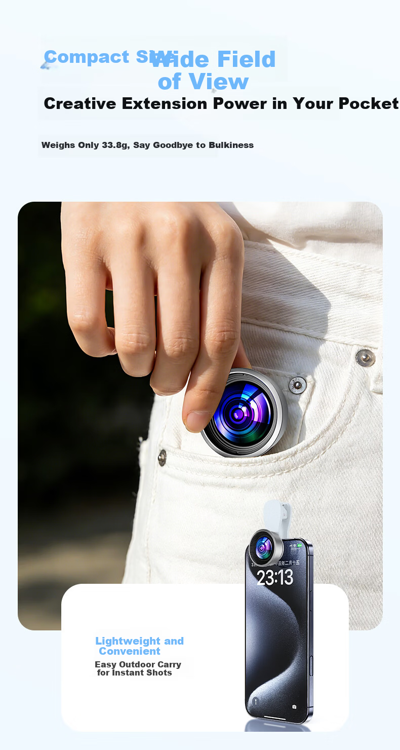 Shuotuo Wide-Angle External Phone Lens Professional Ultra HD Camera DSLR-Level Macro Front Camera Photography Assistant Live Streaming Telephoto Lens 5