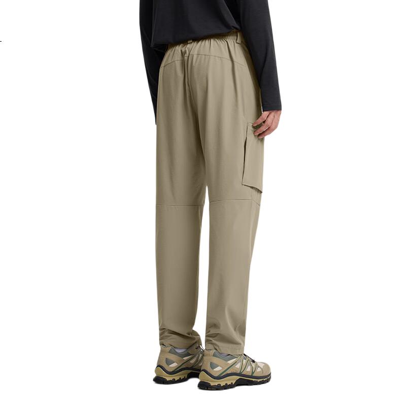 TECTOP Men's Outdoor Casual Pants Spring Summer Breathable Stretch Hiking Softshell Work Pants Sand Color S