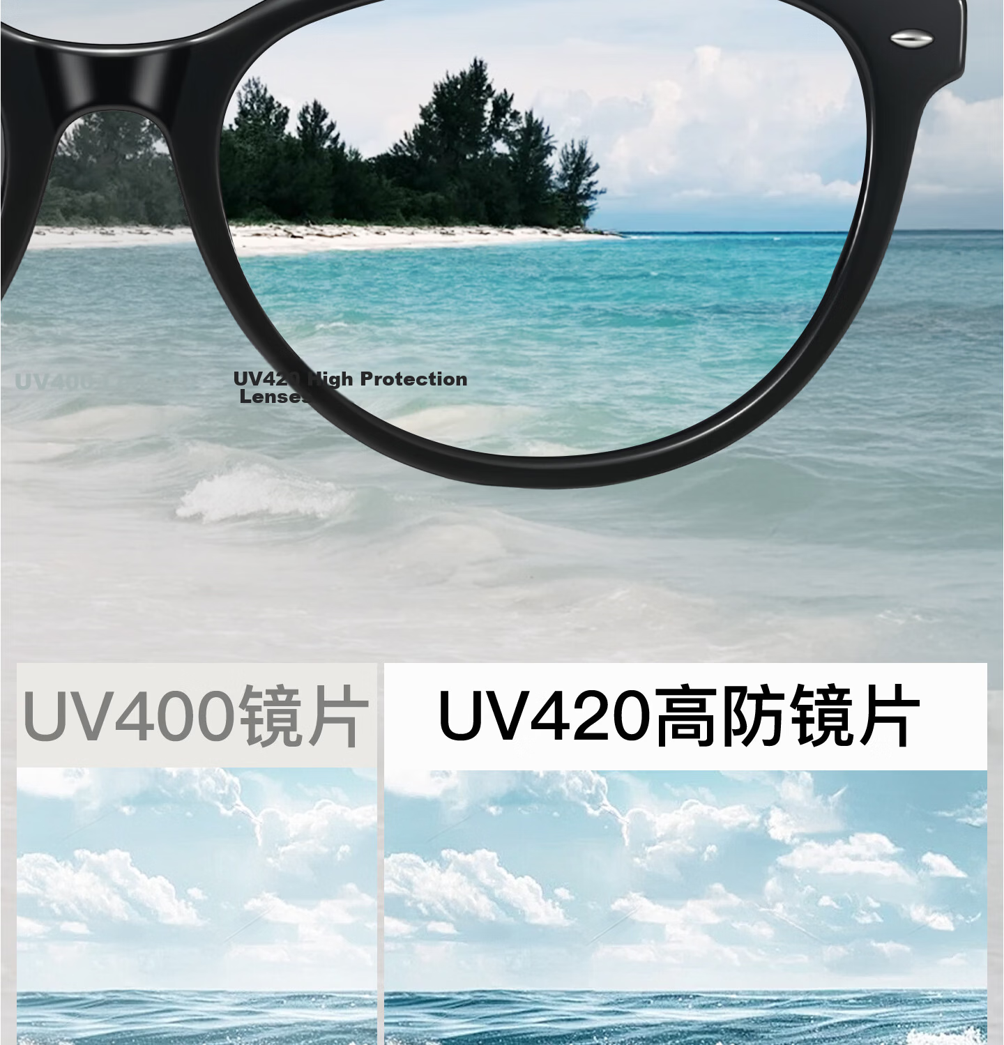 CAPONI Vintage Cat Eye Polarized Sunglasses for Women UV Protection Driving Glasses Fashion 9