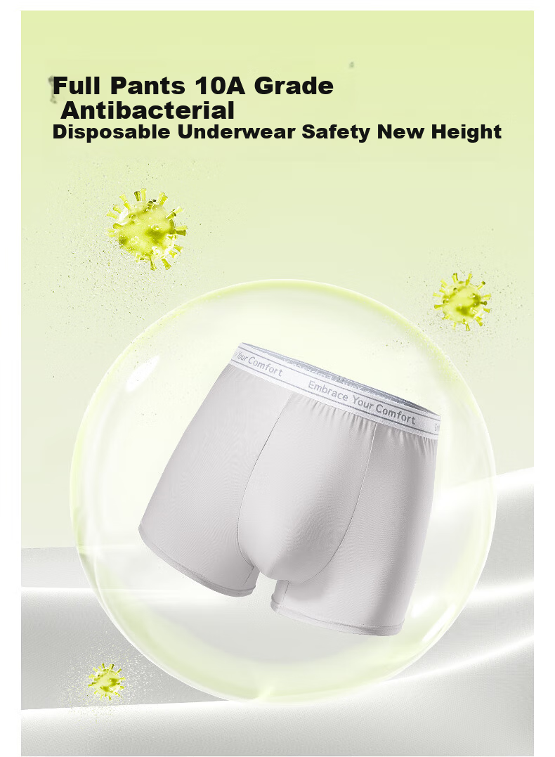 October Crystal Tang Qian Disposable Men's Underwear 10A Antibacterial Lightweight Breathable 8-Pack 2XL 7