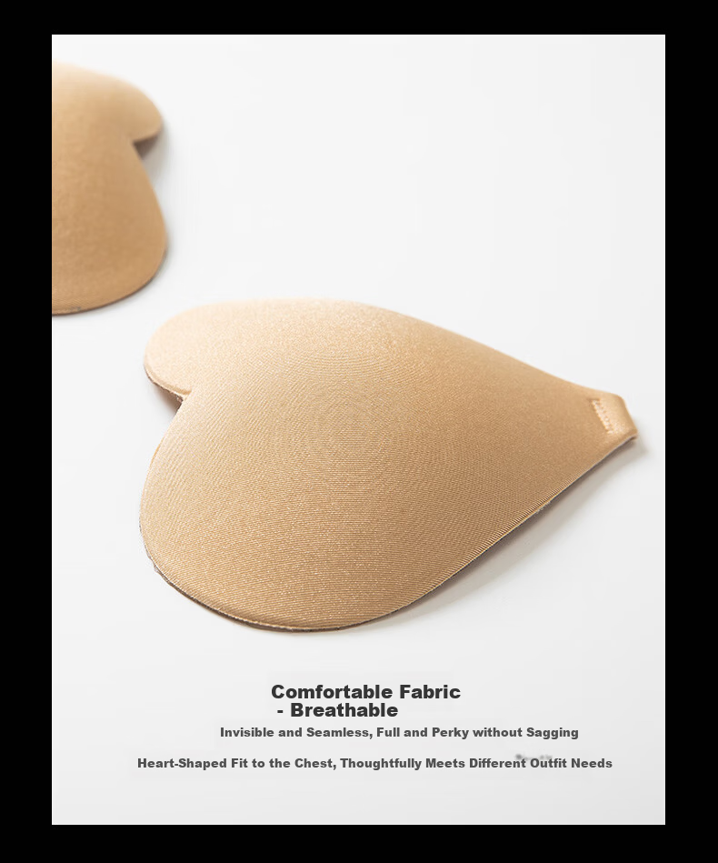 Meitu Bikini Adhesive Bra Push-Up Anti-Show Swimwear Heart-Shaped Invisible Seamless Breast Pads 9