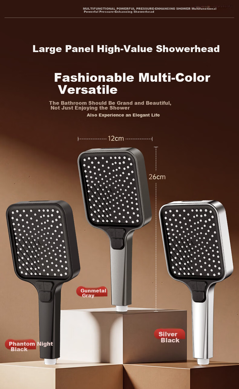 WUZORY [Germany] High-Pressure Shower Head Powerful Bathroom Multi-Function Handheld Shower Sprayer 13