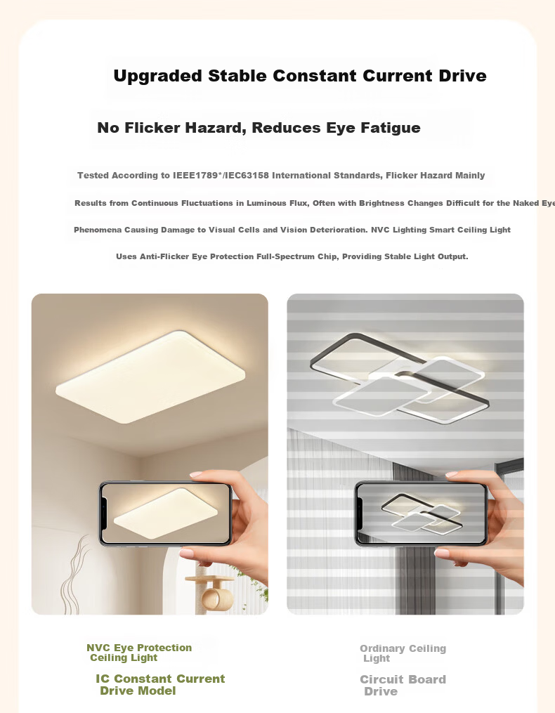 NVC Ceiling Light Living Room Main Light Bedroom Full Spectrum 2026 New Model Snow White 4 Smart Version with Installation 8