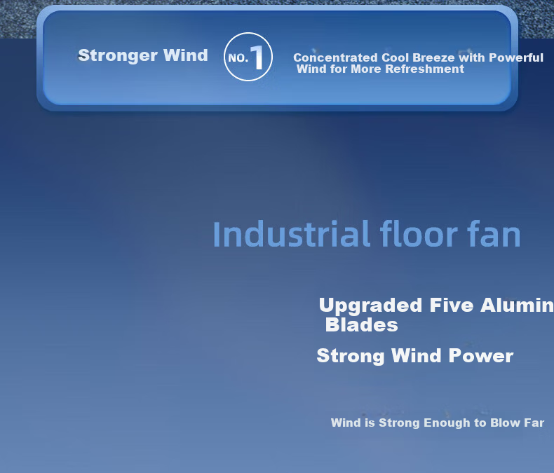 AUX Industrial Floor Fan 20-inch High Power Table Fan Commercial Home Use Pure Copper Motor 5