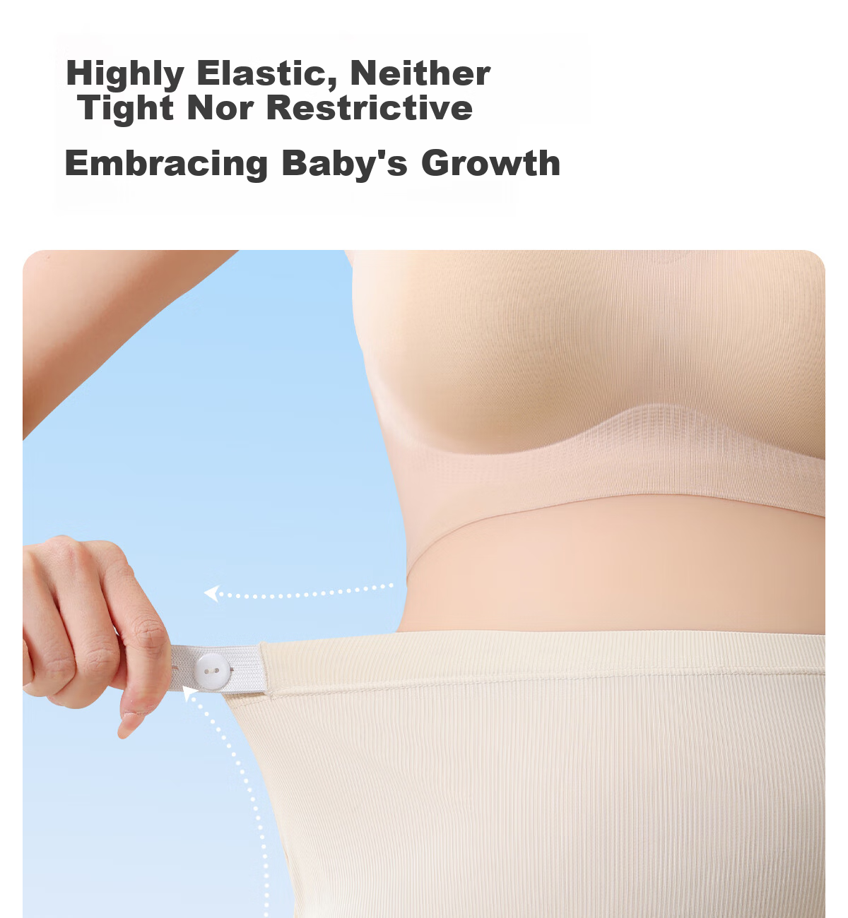 JOYNCLEON Maternity Safety Leggings Anti-Exposure Ice Silk High Waist Spring Summer Outerwear Skin Color L Jyk177099 13