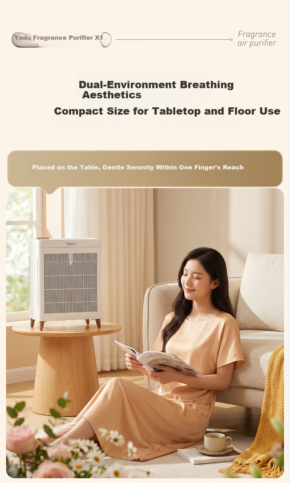 YADU Air Purifier Office Home Air Cleaner Formaldehyde and Smog Removal with Aromatherapy Box KJ320F-X1 9