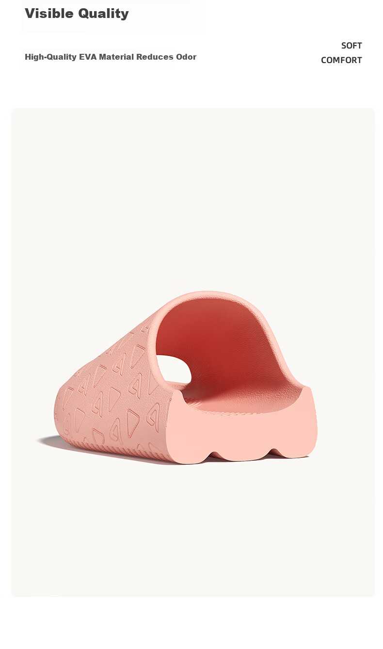 LANDF Men's Summer Home Slippers Bathroom Indoor Thick Sole Antibacterial Non-Slip Sandals Women's Pink Size 35-36 5