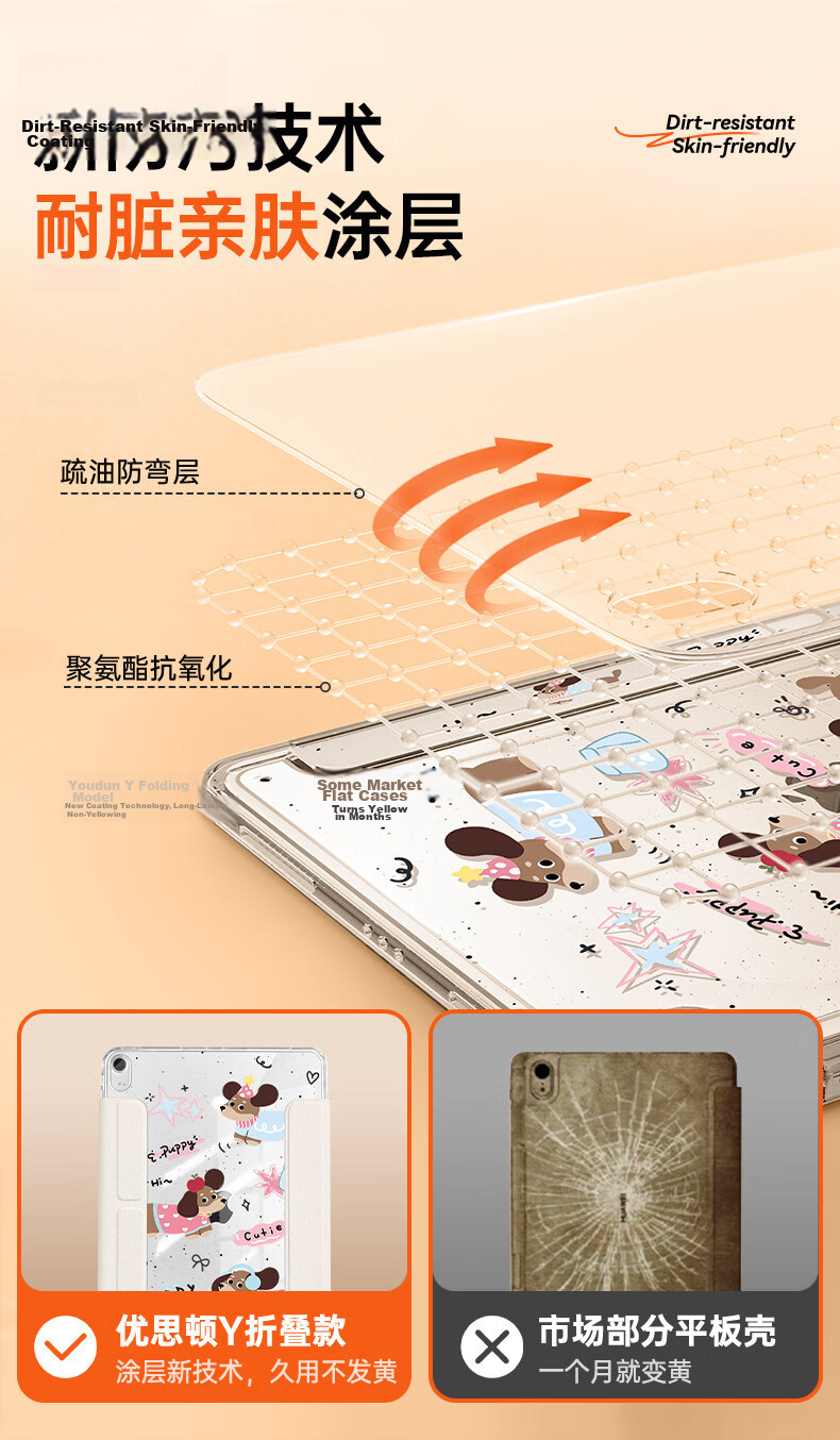 Uston Compatible Apple iPad Mini 7/6 Case 8.3 Inch A17 Pro Chip 25 Models Airbag Shockproof Anti-Pressure Transparent Acrylic Protective Cover 9