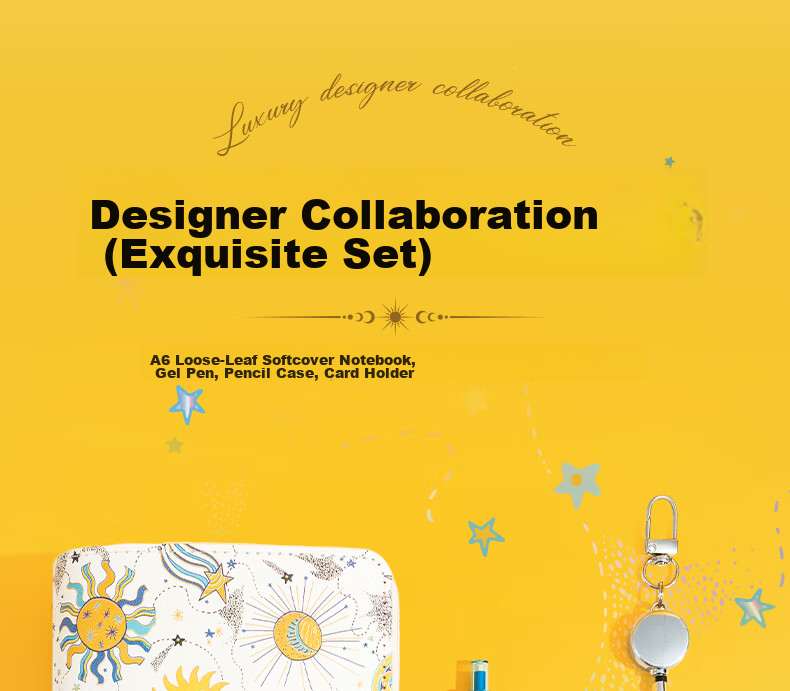 M&G 【Cosmic Helper Collaboration】Luxury Designer Co-Branded Notebook Gift Box Stationery Set Student Birthday Gift HAPN2833 5