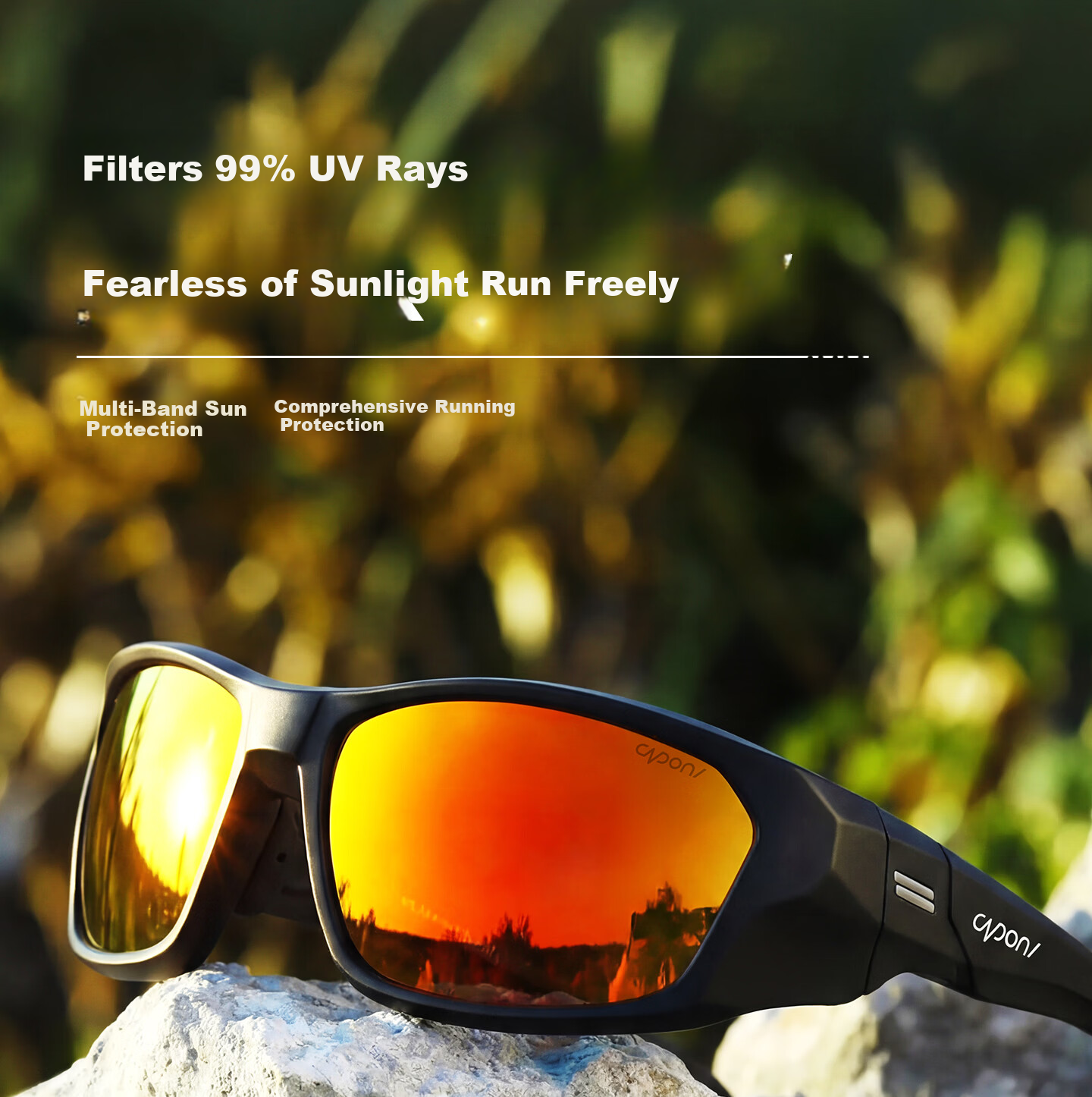 CAPONI Polarized Running Sunglasses Marathon Photochromic Anti-Glare Outdoor Sports UV Protection Cycling Mountaineering Sunglasses 11