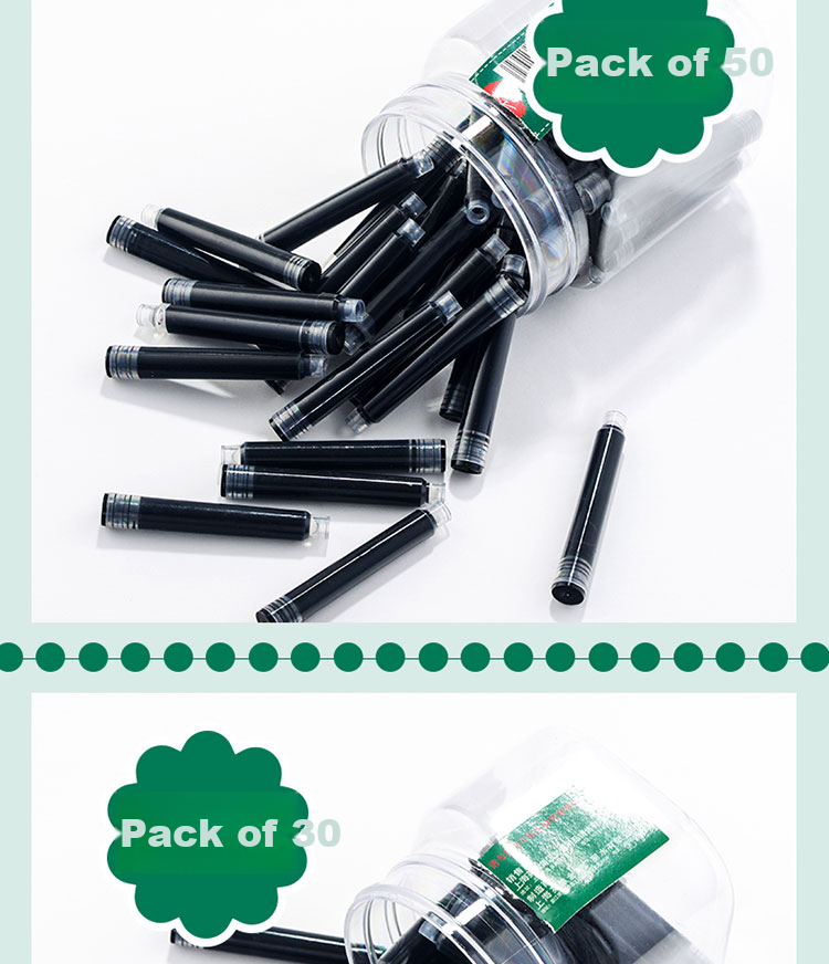 HERO School Gift Ink Cartridges 359 Fountain Pen Ink Cartridges Bulk Pack Pure Blue 30pcs 4